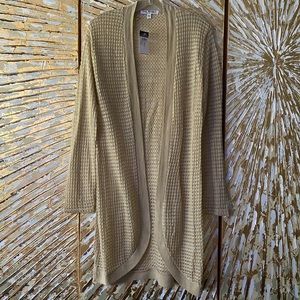 Woman’s Pretty Knit Long Flow Duster Cardigan Sweater NWT